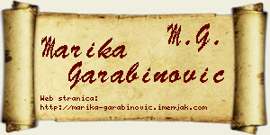 Marika Garabinović vizit kartica
